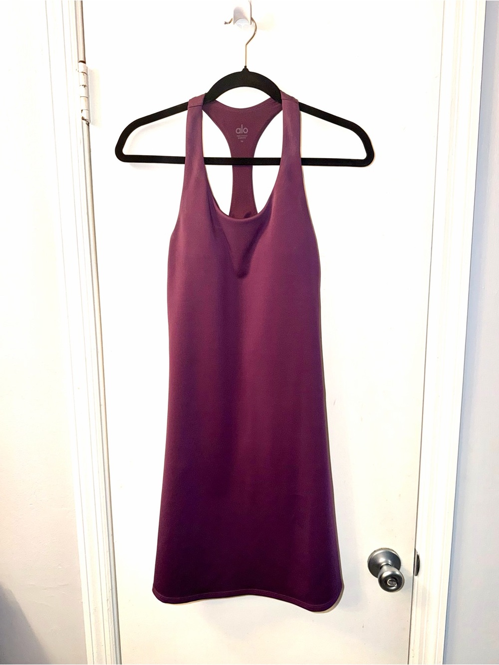 ALO Yoga Deep Plum Racerback Mini Dress - Picture 2 of 6